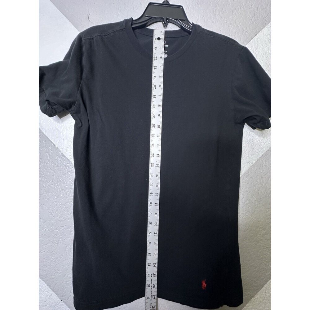 Polo Ralph Lauren T Shirt Mens Size Medium Black Red Pony Slim Fit Tee - Picture 7 of 7